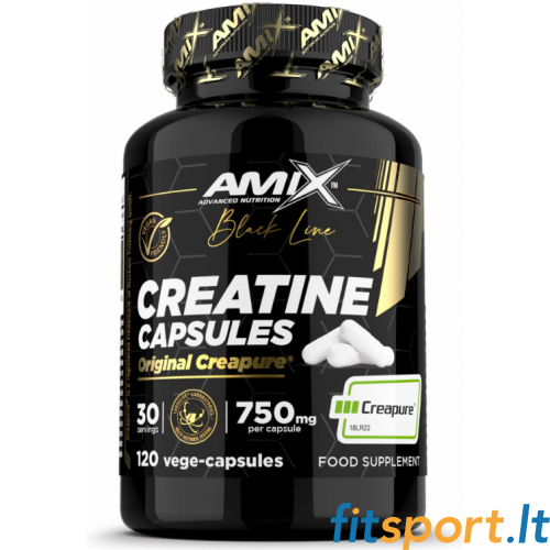 Amix Black Line kreatīns Creapure® 120 kapsulas. 