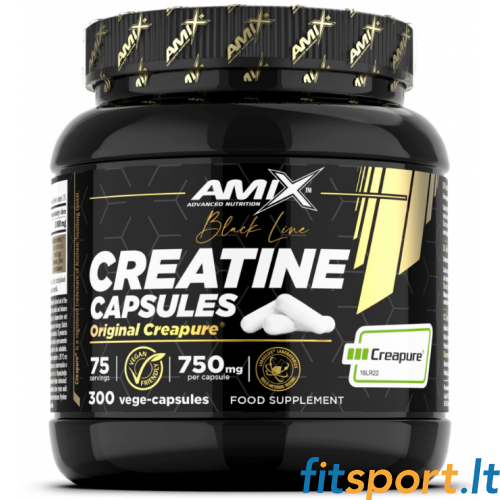 Amix Black Line kreatīns Creapure® 300 kapsulas. 