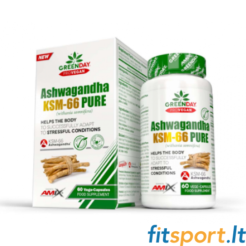 Amix GreenDay ProVegan Ashwagandha KSM-66 Pure 60 kapsulas. 