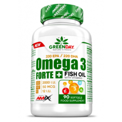 Amix GreenDay Omega 3 Forte+ D3+K2+E 90 vāciņi.