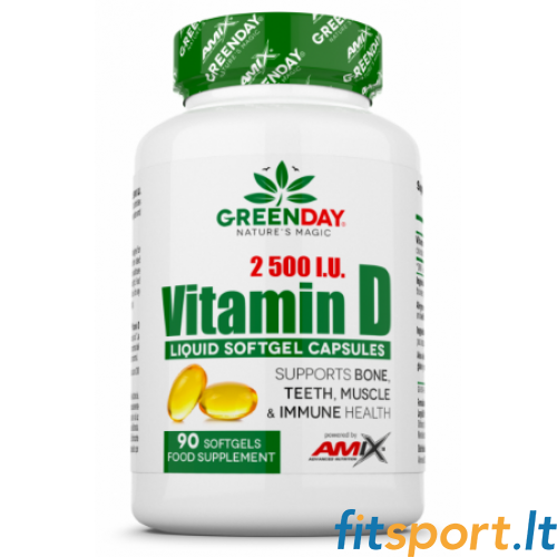 Amix GreenDay D3 vitamīns 2500 SV 90 kapletes 
