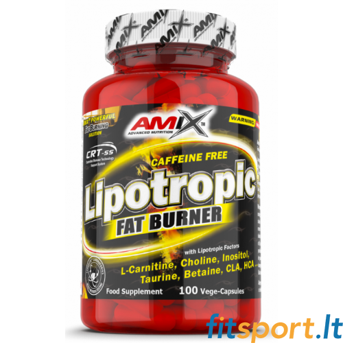 Amix Nutrition lipotropiskais tauku dedzinātājs 100 kapsulas. 