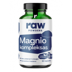 Neapstrādāti pulverveida magnija kompleksi 90 kaps.