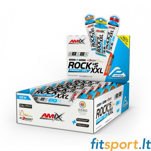 Amix Performance Rock's Energy Gel XXL 65g. x 24 (ar kofeīnu) 