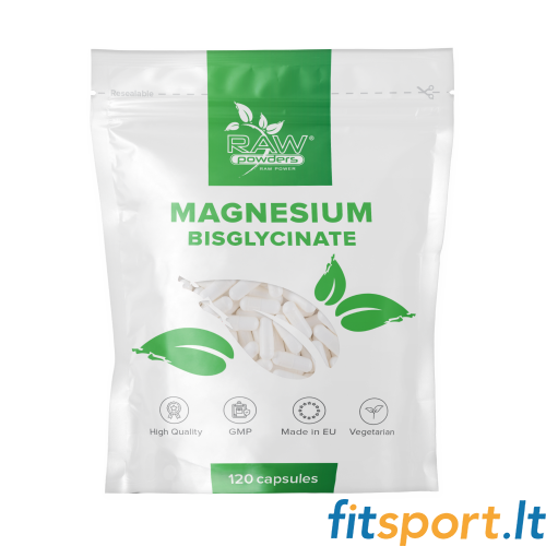 Neapstrādāti pulveri magnija bisglicināts 500mg 120kap. 