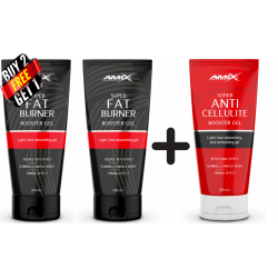 3 PAR 2 CENU! Amix Nutrition Super Fat Burner Booster Gel 2 + 1 Anti Cellulite Booster Gel