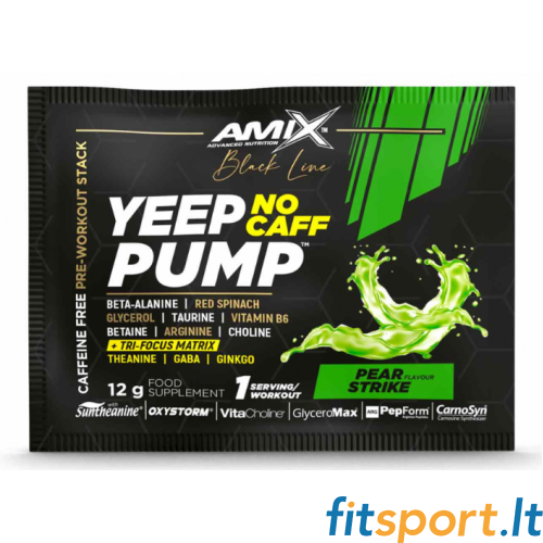 Amix Black Line Yeep Pump No Caff 12 g. - Bez kofeīna 