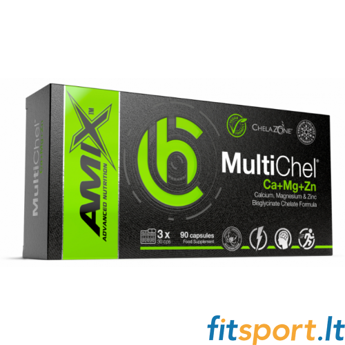 Amix ChelaZone® MultiChel Ca+Mg+Zn 90 kapsulas. 