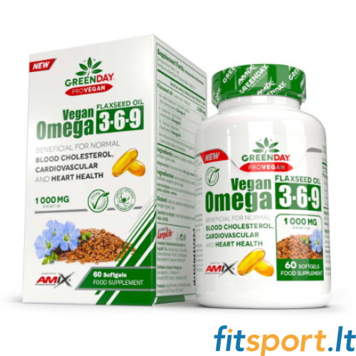Amix GreenDay ProVegan Omega 3-6-9 Flaxseed 60 kaps.  