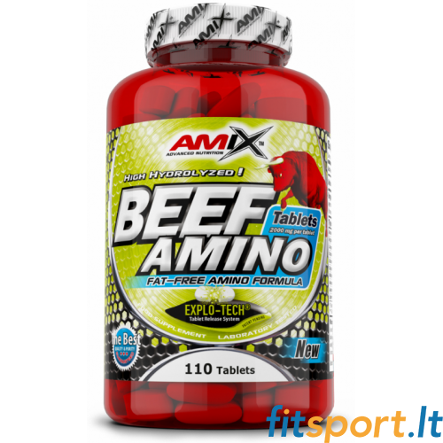 Amix Nutrition liellopa gaļas aminoskābes 110 tabletes (derīgs līdz 2026-05-30) 