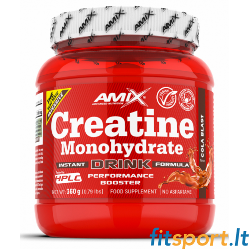 Amix Nutrition kreatīna monohidrāta pulverveida dzēriens 360 g. 