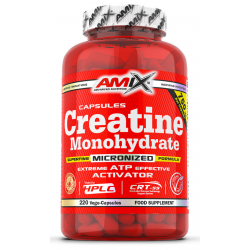 Amix Nutrition kreatīna monohidrāts 220 kapsulas.