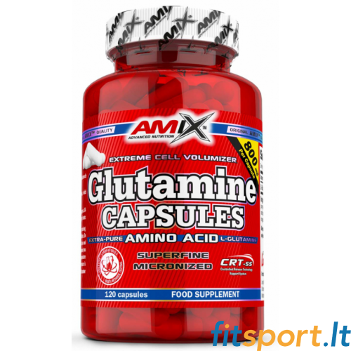 Amix Nutrition glutamīns 120 kapsulas. 