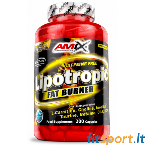 Amix Nutrition lipotropiskais tauku dedzinātājs 200 kapsulas. 