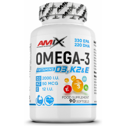 Amix Performance Omega 3 D3+K2+E 90 vāciņi.