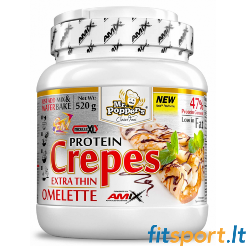 Amix Mr. Poppers - pankūku omlete ar augstu olbaltumvielu saturu 520 g. (derīgs līdz 2026-05-30) 