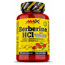 AmixPro® Berberine HCl ar GreenTea & Dandelion 60 kapsulas.