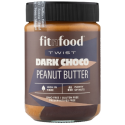 FitnFood Dark Choco zemesriekstu sviests Twist 350 g.