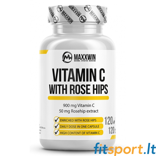 MaxxWin Витамин С с шиповником 120 капсул. 