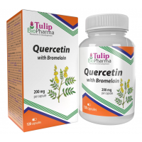Tulip BioPharma kvercetīns ar bromelaīnu 120 kapsulas.
