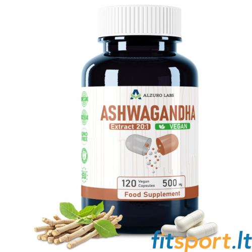 Alzuro Labs Ashwaganda 120 kapsulas (20:1 ekstrakts) 