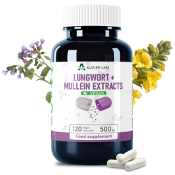 Alzuro Labs plaušu zāle (4:1 ekstrakts) + deviņvīru spēks (4:1 ekstrakts) 120 kapsulas.