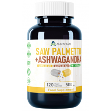 Alzuro Labs Saw Palmetto (4:1 ekstrakts) + Ashwaganda (20:1 ekstrakts) 120 kapsulas.