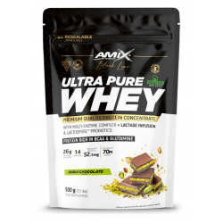 Amix Black Line Ultra Pure sūkalu proteīns 500 g. DOYPACK