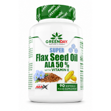 Amix GreenDay Super Flax Seed Oil ALA 50% 90 kapsulas.