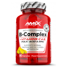 Amix Nutrition B komplekss + C un E vitamīns 90 kapsulas.