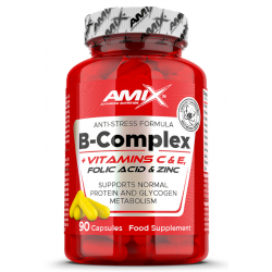 Amix Nutrition B komplekss + C un E vitamīns 90 kapsulas.
