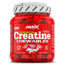 Amix Nutrition kreatīna monohidrāta košļājamās tabletes 60 tabletes.