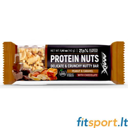 Протеиновый батончик Amix Nutrition с орехами, 40 г. 