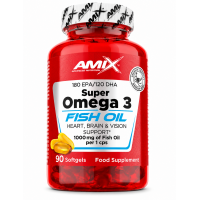 Amix Nutrition Super Omega3 zivju eļļa 90 kapsulas.