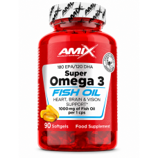 Amix Nutrition Super Omega3 zivju eļļa 90 kapsulas.