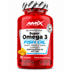 Amix Nutrition Super Omega3 zivju eļļa 90 kapsulas.