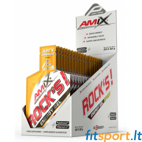 Энергетический гель Amix Performance Rock (20 x 32 г). Энергетический гель Amix Performance Rock (20 x 32 г).