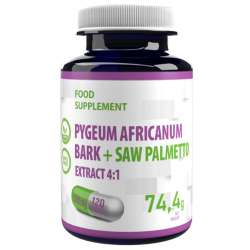 Hepatica Pygeum Africanum Bark + Saw Palmetto 120 vāciņi. (4:1 ekstrakts)