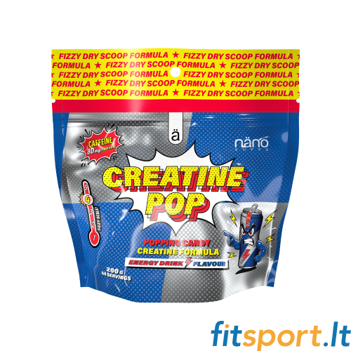 Nano Supps kreatīna piedevas ar kofeīnu 200 g. 