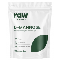 Neapstrādāti D-mannozes pulveri 90 kapsulas.