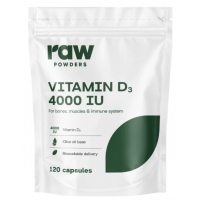 Neapstrādāti D3 vitamīna pulveri 4000 SV 120 kaps.
