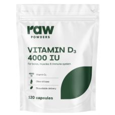 Neapstrādāti D3 vitamīna pulveri 4000 SV 120 kaps.
