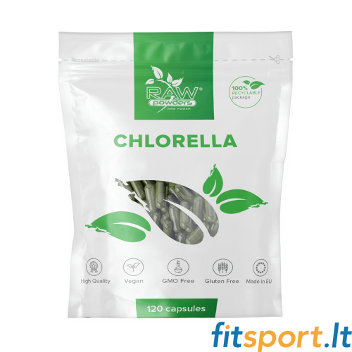 Raw Powders Chlorella 120 vāciņi. 