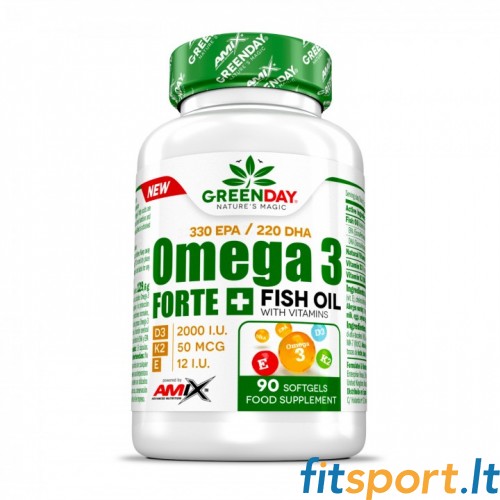 Amix GreenDay Omega 3 Forte+ 90 vāciņi. 