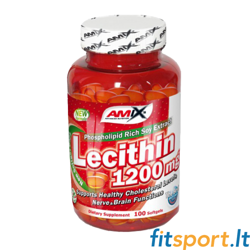 Amix lecitīns 1200 mg 100 mīkstās želejas (sojas lecitīns) 