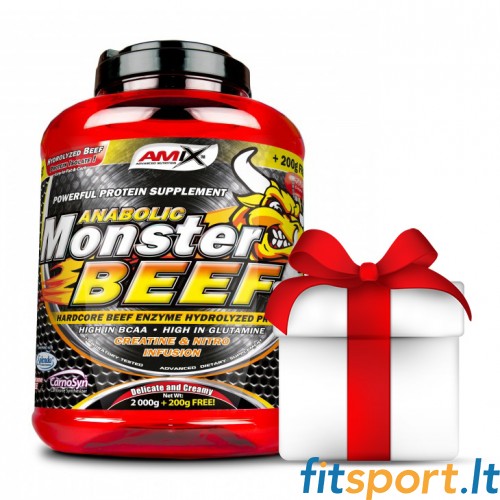 Amix Monster Beef 90% Protein 2200g + dāvanas 