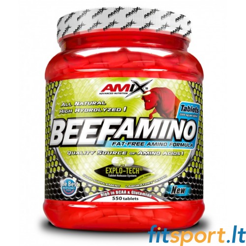 Amix Beef Amino 550 tab - Pilnīgs aminoskābju komplekss no liellopu gaļas 