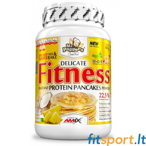 Amiksa kungs. Popper's Fitness Protein Pancakes 800g (olbaltumvielu pankūku maisījums) 