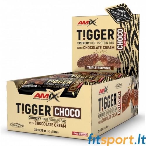 Amix TIGGER® Zero batoniņš proteīna batoniņš 20 x 60 g. 