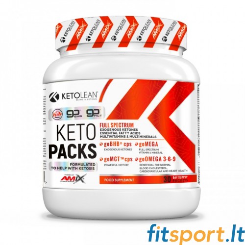 Amix KetoLean® Keto Pack 30 paciņas (Keto diētai piemērots vitamīnu un minerālvielu komplekss) 